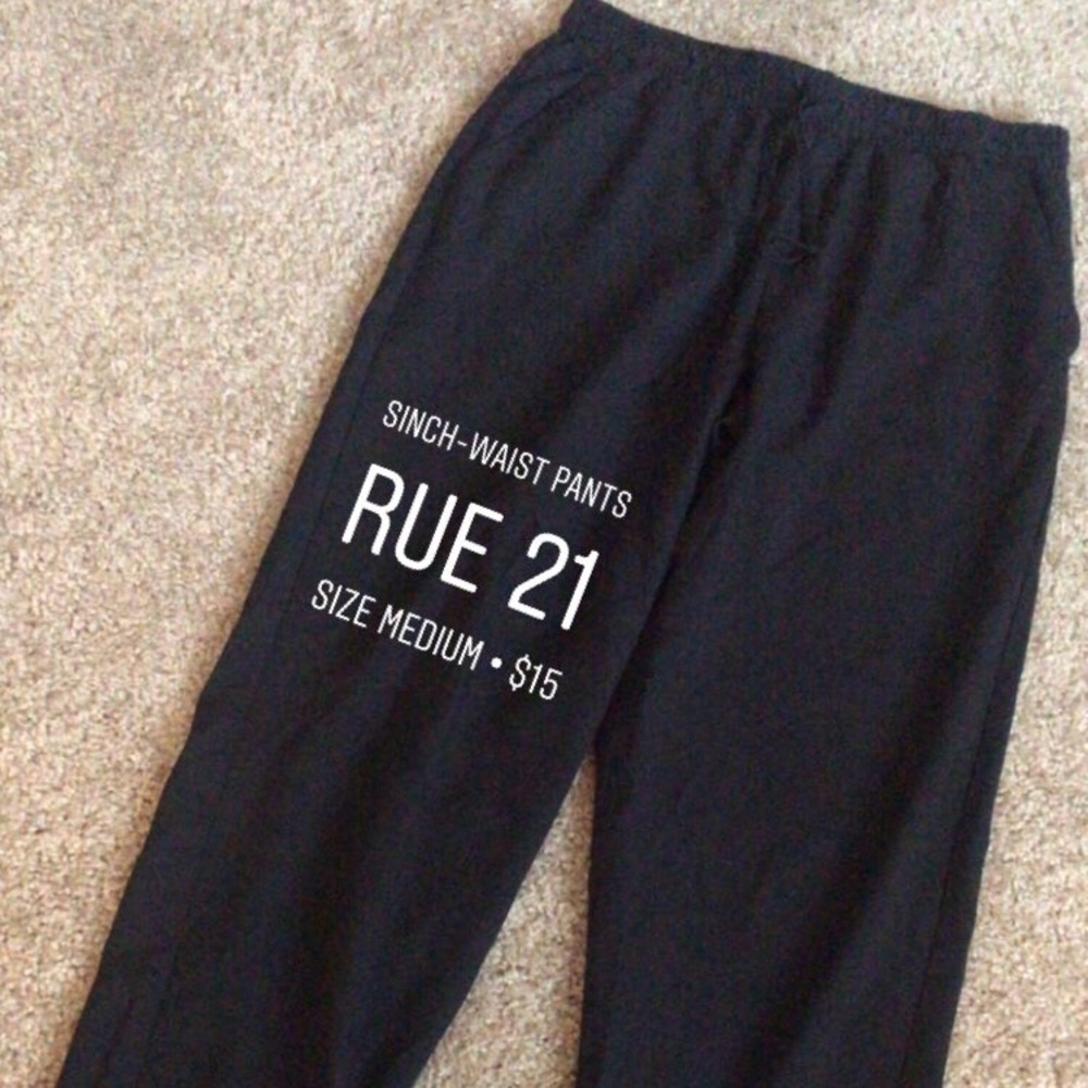 Black sinch waist pants